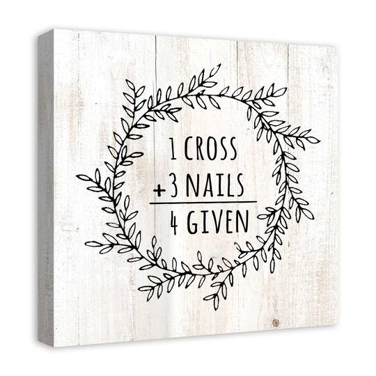 Easter Math Wreath Canvas Wall Art